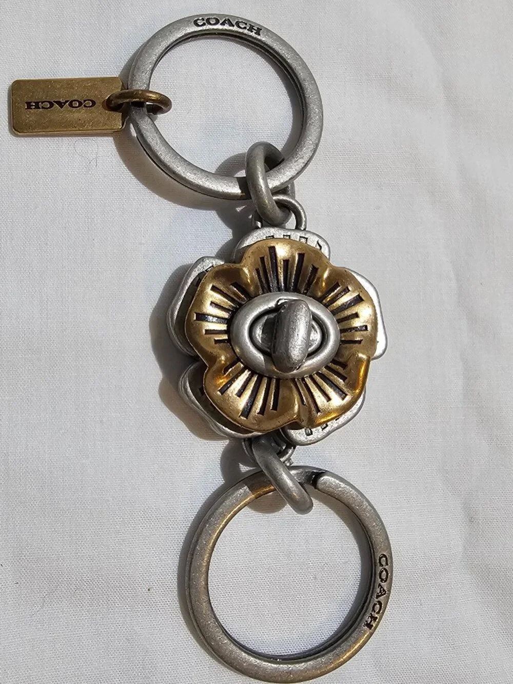 Coach Valet Key Ring-Flower
